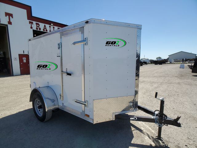 Enclosed Trailer White E-Series 5x8ft