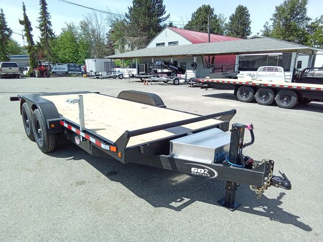 FlatDeck Trailer 2025 7x18ft Hydraulic Power Tilt