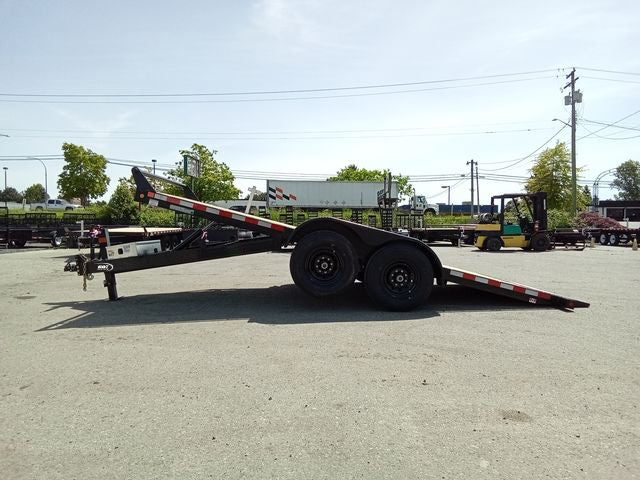 FlatDeck Trailer 2025 7x18ft Hydraulic Power Tilt