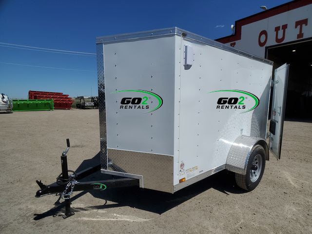 Enclosed Trailer White E-Series 5x8ft