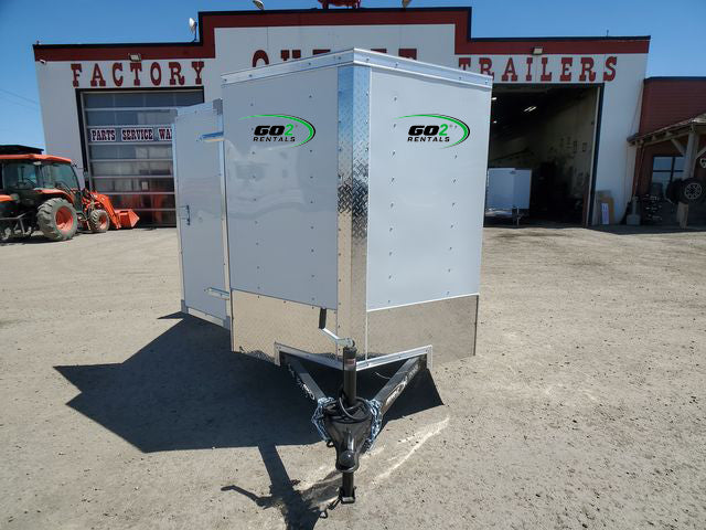 Enclosed Trailer White E-Series 5x8ft