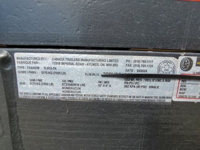 FlatDeck Trailer 2025 6x12ft Gravity Tilt